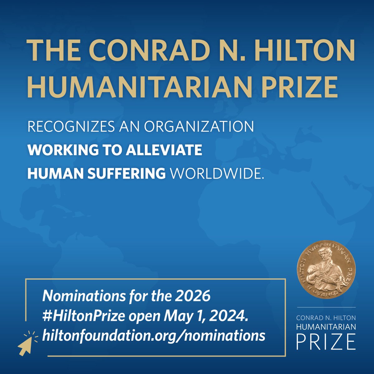 Nominate a nonprofit for the 2025 #HiltonPrize by 11:59 p.m. PT tonight (4/30) to ensure they qualify for next year's award. With our new year-round nominations process, you can nominate an org for the 2026 #HiltonPrize starting tomorrow, May 1. Visit hiltonfoundation.org/nominations.