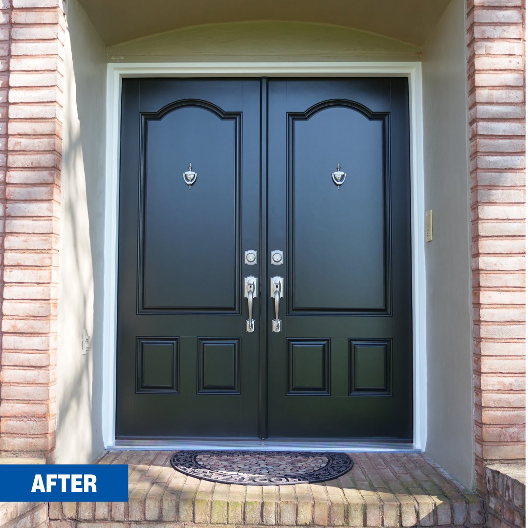 Revamp your home's entrance with sophistication to match the new era. Are you ready to give your home the modern makeover it's been waiting for? 🏡 #ModernDesign #HomeDecor #EntryDoor #DoorDesign #DoorReplacement #WestShoreHome