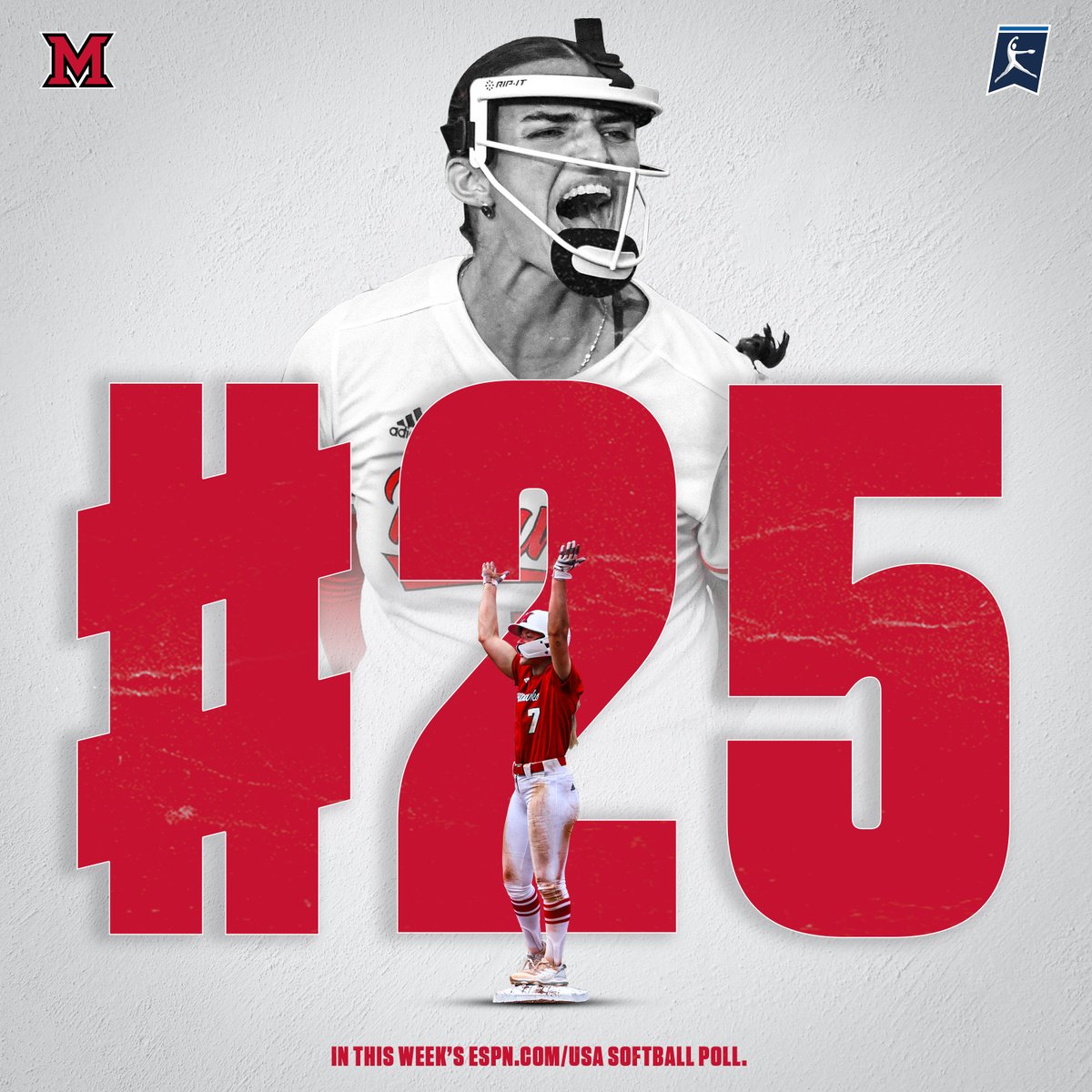 ‼️ 𝕋𝕆ℙ 𝟚𝟝 ‼️ Your RedHawks are ranked in another poll as ESPN ranks them at #25! #RiseUpRedHawks