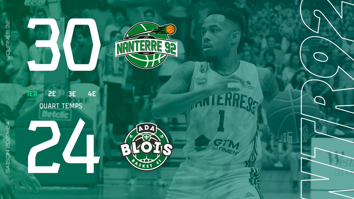 Malgré un bon retour des Blésois en fin de quart temps, les verts et blancs ont déjà pris le large et commencé à creuser un écart confortable. 💪 #BetclicELITE