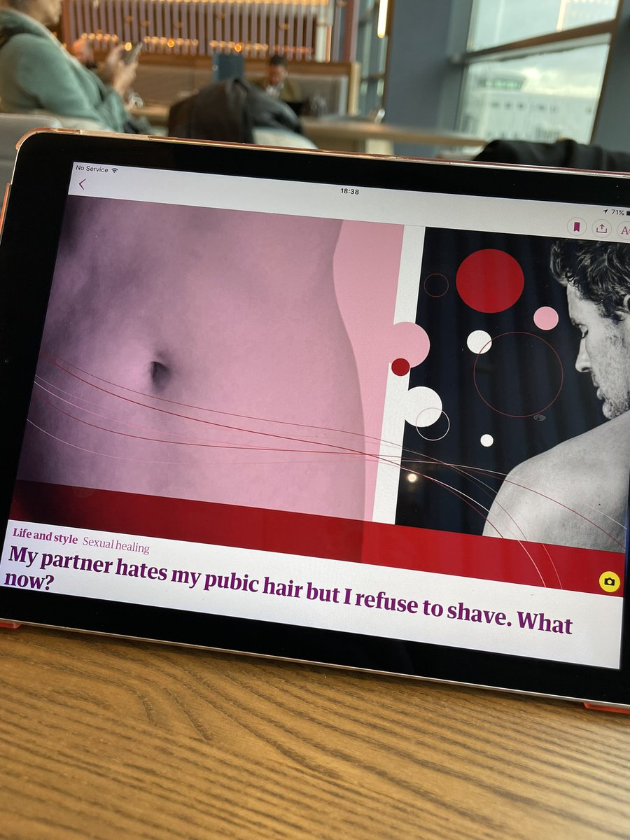 Person sitting next to me at airport saw this on my screen so felt compelled to tell him it’s not about me & now he thinks I have loads of pubic hair because why would you even say that?