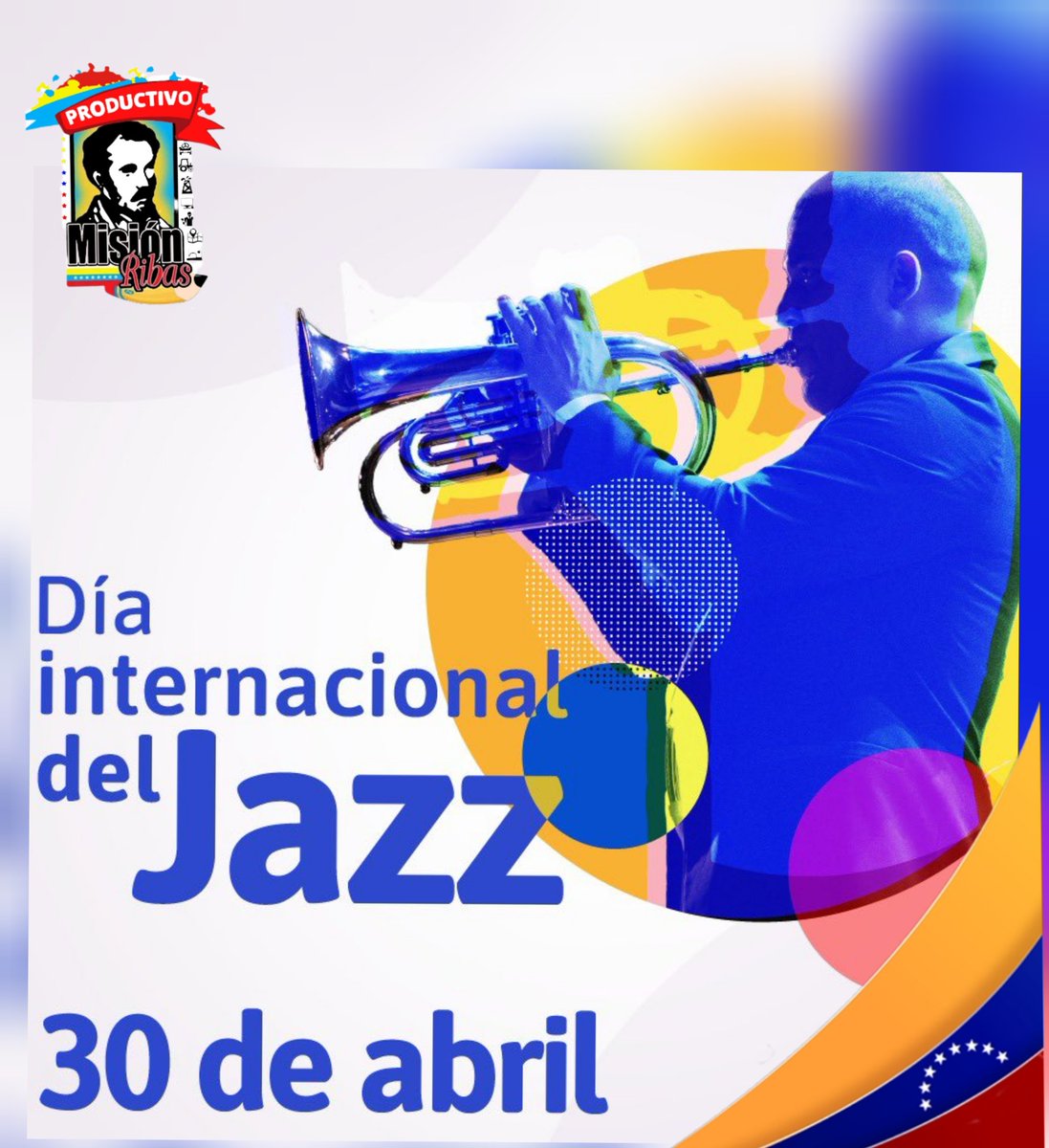 #Efemérides del dia.
 Hoy #30Abril
Celebramos el 
Día Internacional del Jazz. 

@NicolasMaduro 
@_LaAvanzadora
 @PoetaLaya 
@DraGerencia
@M_RibasOficial
@misionribaszul1
#SomosPuebloUnido