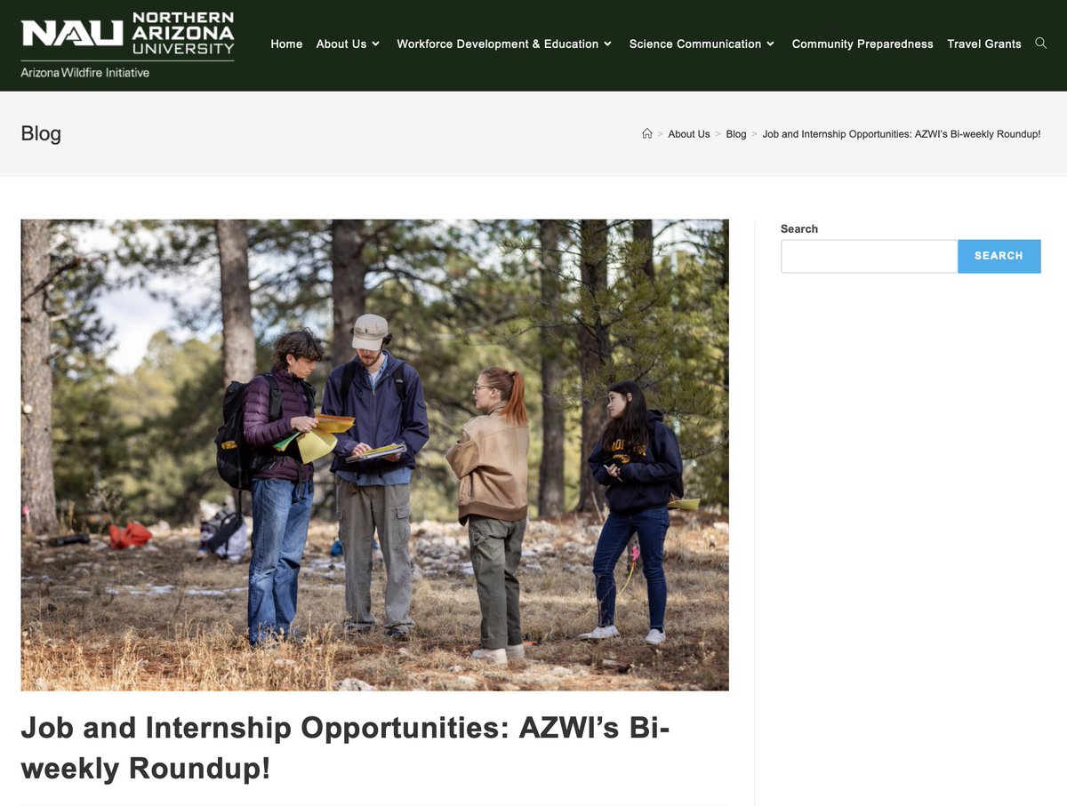 Graduating soon? #newgrad and looking for #jobs in #wildlandfire and #forestry? 🔥👩‍🚒🌲Take a look at our most recent blog post. We highlight @usfs_rmrs and @FNDI303 / @HLuceFdn positions. azwildfire.org/job-and-intern…