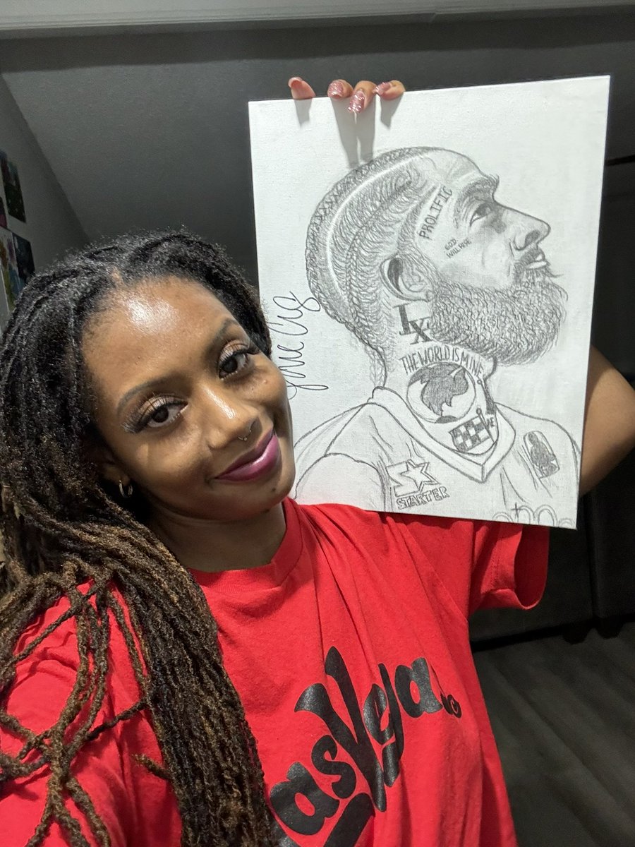_jazzebelle_'s tweet photo. I'm prolific, so gifted, I'm the type that's gon' go get it / No kiddin’🎨🔥

#ncartist #nipseyhussle #freehand https://t.co/aiUYeQ6i8t