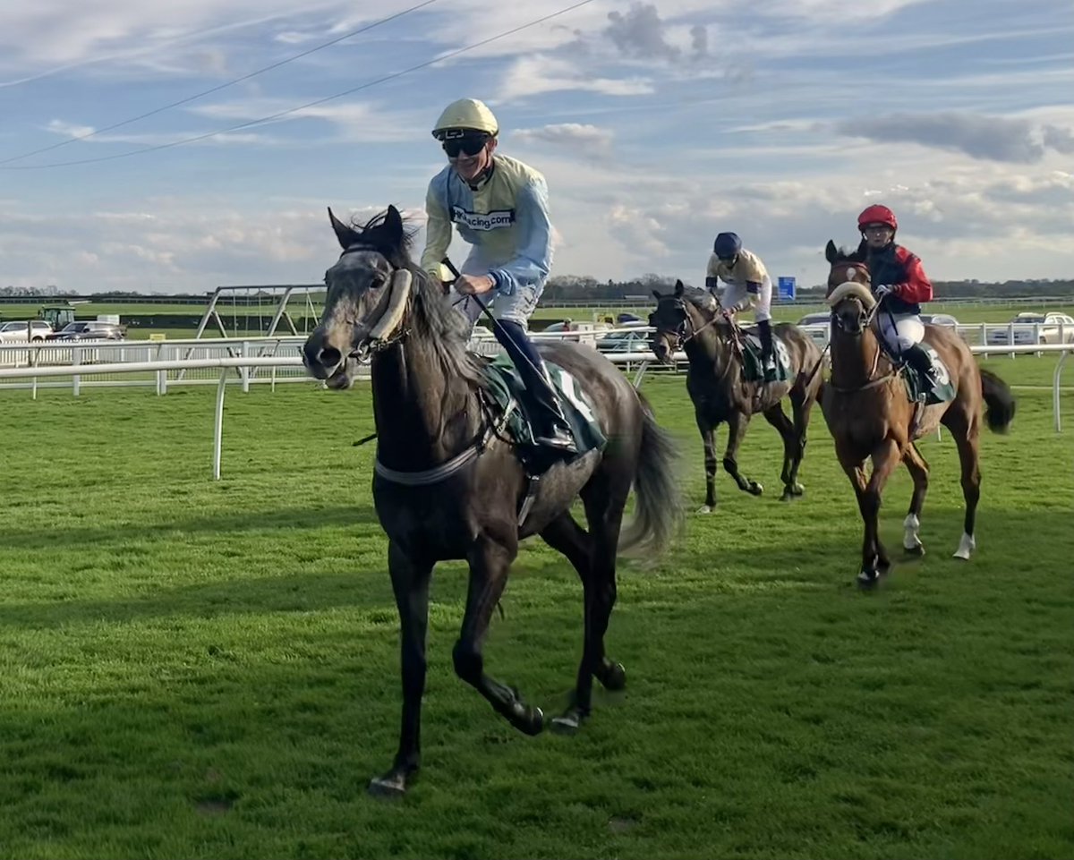 Busy day, good day. 1 rnr at each of 3 meetings: all tried hard & ran well, all v. well ridden. Eljaytee (@SilvDSousa) 4th @GTYarmouthRaces, Cloudy Rose (@GinaMangan7) 1st @BrightonRace, Tarbat Ness (@loughnane_billy) (pic) 4th @CatterickRaces. Ground a bit too quick for E & TN.