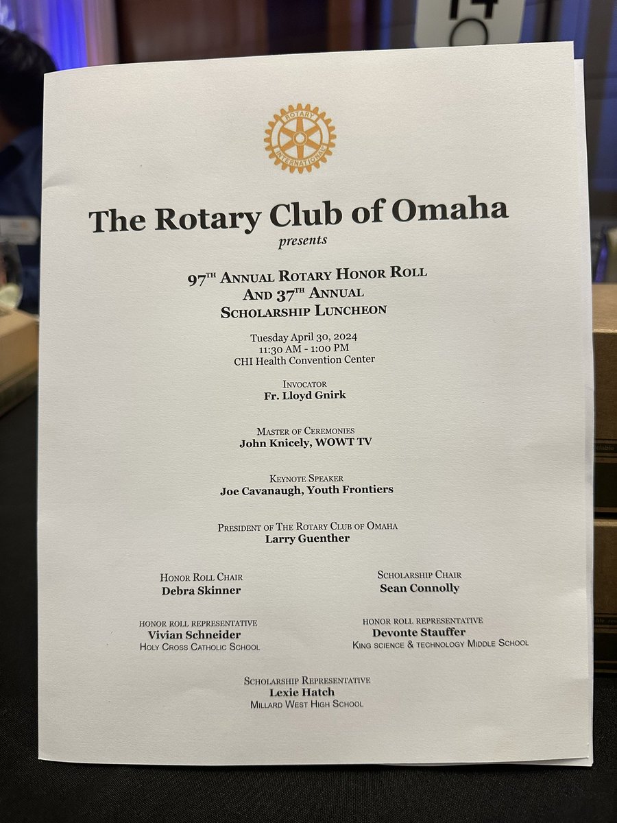 #KSTMproud of our 8th graders recognized today at the 97th annual The Rotary Club of Omaha luncheon ceremony.  And a special shout out to Devonte, he was asked to be a speaker at the ceremony!!! #OPSProud