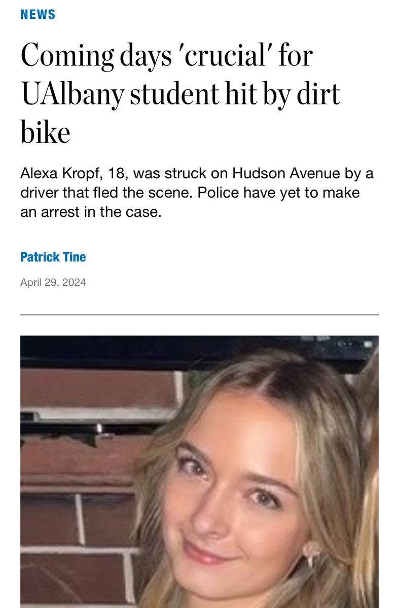 I am heartbroken over this senseless incident, and share the outrage over proliferation of the use of dirt bikes and other ATVs on our streets. I hope for a full recovery for Alexa and my thoughts are with her family. This is every parent’s worst nightmare — we must do better.