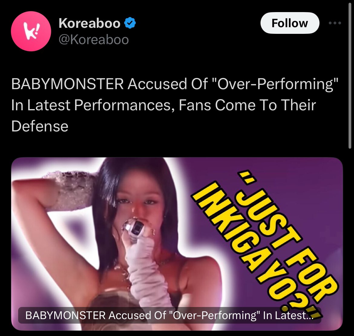 I’ve seen enough. Nmixx and baemon are sister groups. Nmixx “oversinging and overdancing” and now baemon “over performing”. They need to collab so they can be over talented🥰🥰