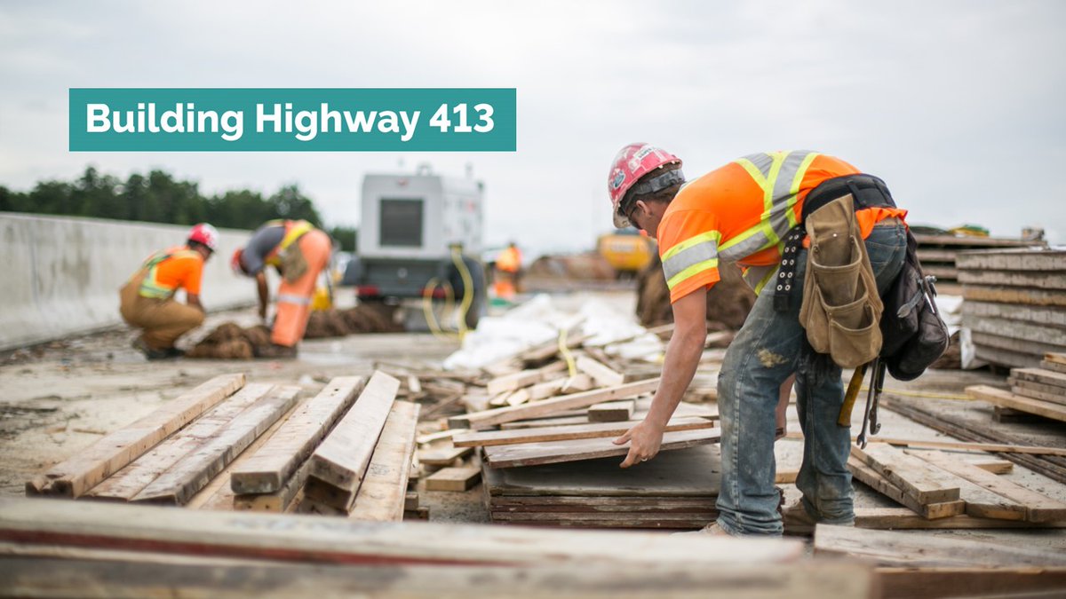 Under the leadership of @fordnation, our government is delivering on our promise to build Highway 413. Construction will begin in 2025, creating thousands of good union jobs and contributing $350 million to the province’s GDP every year.