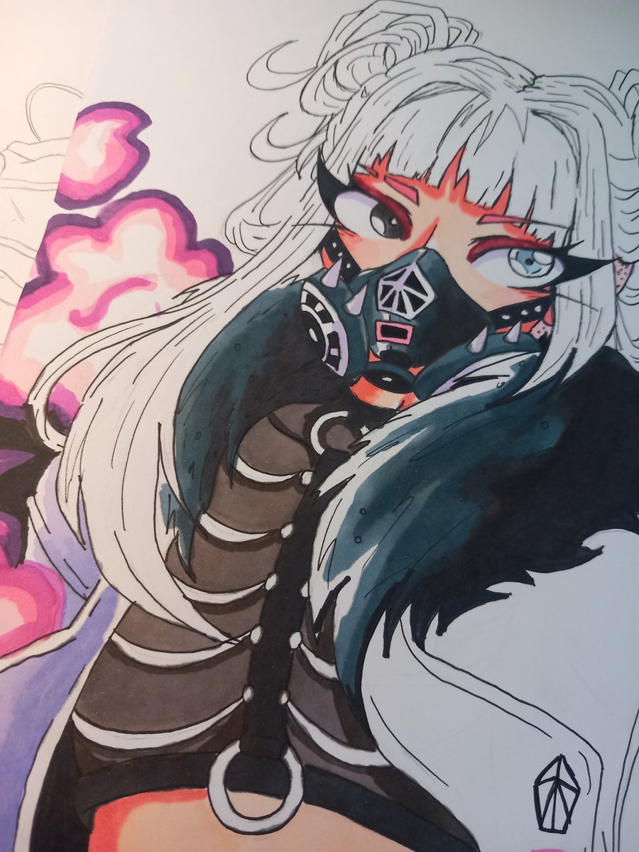 Progress! Struggling to find a colour marker that works well for the hair but Imma keep trying 🙃