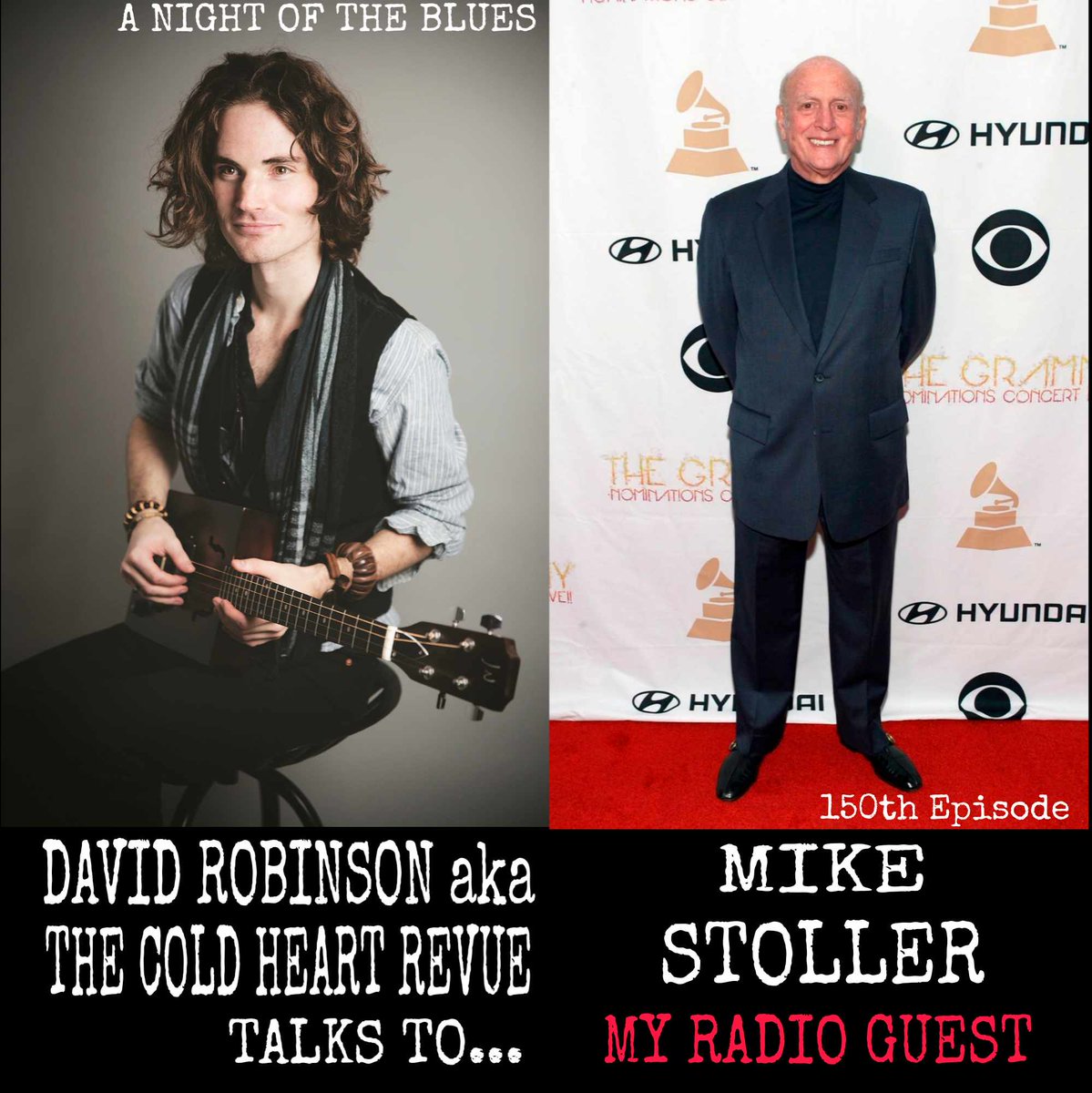 RADIO: my 150th interview guest is Mike Stoller. He co-wrote 'Jailhouse Rock', 'Hound Dog', 'Stand By Me', 'Love Potion No#9' + more. His songs have been recorded by #elvis + #TheBeatles David Robinson aka @coldheartrevue A Night of the Blues. #rocknroll #songwriter #music