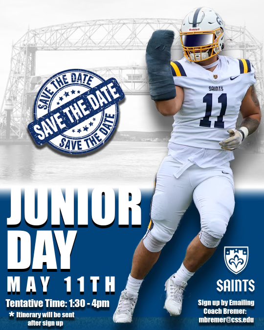 Thank you <a href="/CoachBremer/">Matt Bremer</a> for the Junior Day Invite!
