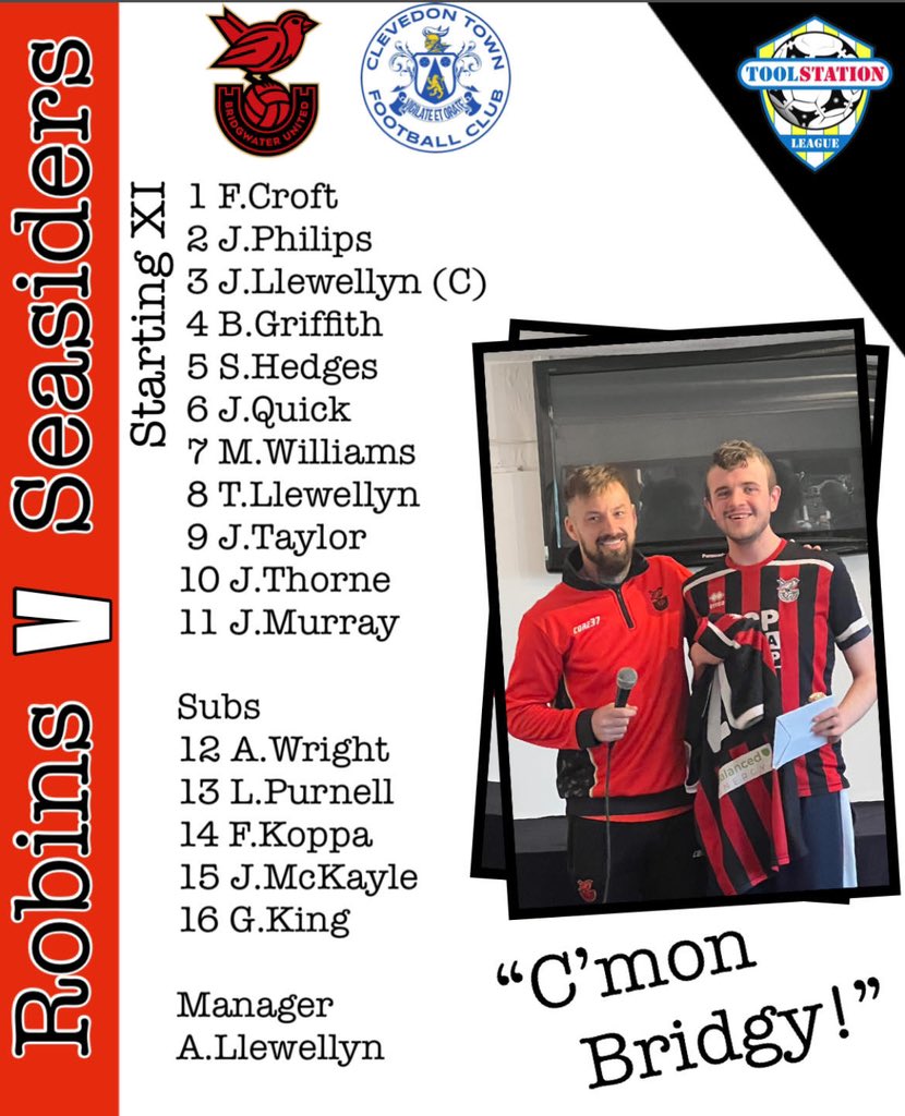 Here’s how the boys line up tonight! For the all important play off against @ClevedonTownFC