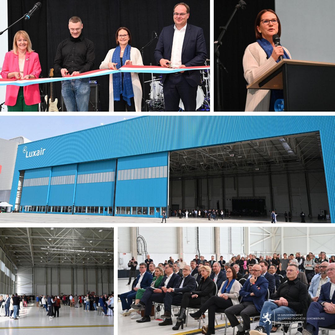 MMTP (@mmtp_lu) on Twitter photo Celebrating a major milestone as <a href="/LuxairAirlines/">Luxair Luxembourg Airlines</a> & <a href="/luxairport/">Luxembourg Airport</a> unveil the new Maintenance Hangar in the presence of Minister <a href="/Yuriko_Backes/">Yuriko Backes</a>. The hangar will have room for up to three aircraft, with space also provided for offices & storage. ✈️
#innovation #aviation Celebrating a major milestone as <a href="/LuxairAirlines/">Luxair Luxembourg Airlines</a> & <a href="/luxairport/">Luxembourg Airport</a> unveil the new Maintenance Hangar in the presence of Minister <a href="/Yuriko_Backes/">Yuriko Backes</a>. The hangar will have room for up to three aircraft, with space also provided for offices & storage. ✈️
#innovation #aviation