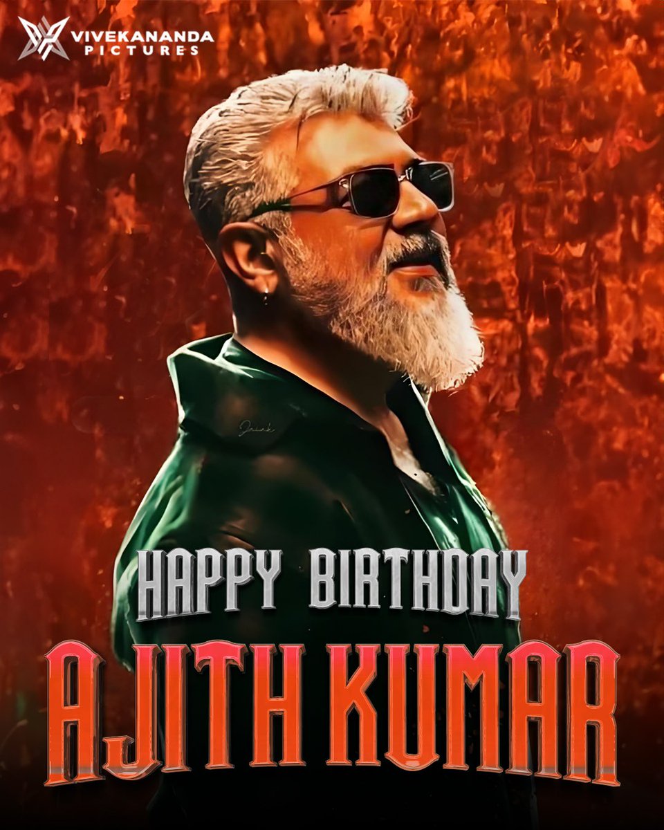 The man who captivated every heart with just his moves... Wishing the #AjithKumar, a very happy birthday 💥❤️ From Team #VivekanandaPictures @tiruppurvivek #HappyBirthdayAjithKumar #HBDAjithKumar