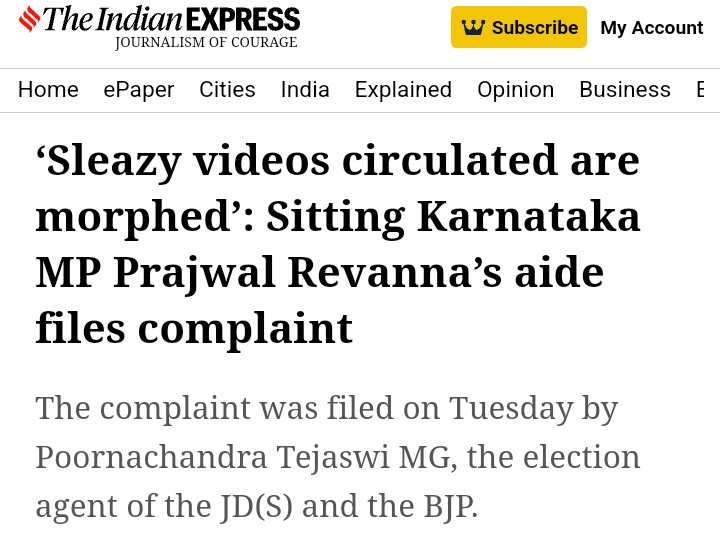 The Godi media has already started parroting what Amit Shah said. BJP IT Cell is trying to create a false narrative that DK Shivakumar already got the pendrive which the Prajwal's driver, the primary source, denied.
