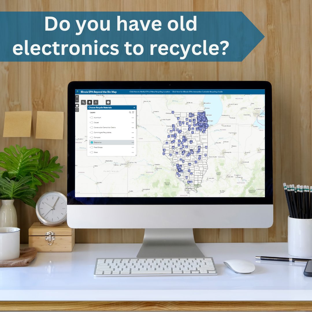 Got old electronics piling up? 💻 @ILEPA's Beyond the Bin Map lists residential E-waste collection locations near you! Check it out and recycle responsibly! ♻️ #ewaste #Recycle bit.ly/3QqD3Gt