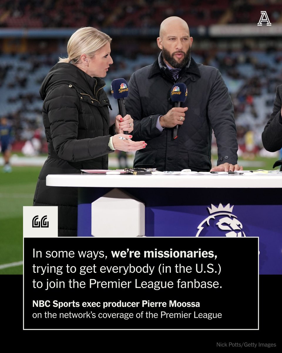 Before Ted Lasso was an Emmy-winning TV show, it was a marketing campaign sketch for the Premier League on NBC. It's the most mainstream domino in a lengthy and profitable relationship between the #PL and the network, writes @AdamCrafton_. theathletic.com/5458759/2024/0…