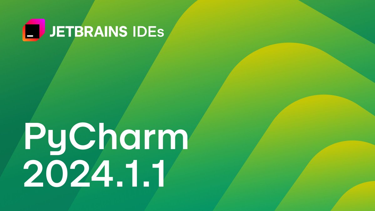 PyCharm 2024.1.1 is here! 🎉 

Here's what's new:
-> AI Assistant in PyCharm Community edition.
-> Navigation and refactoring across Jupyter Notebooks and Python scripts.
-> Enhancements to the Endpoints tool window.

Learn more: jb.gg/pycharm-2024.1…