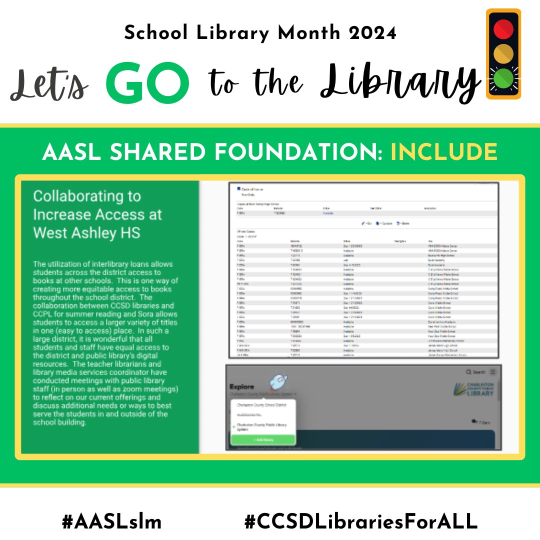 One of the best things about being in a district with over 70 schools is borrowing books from other libraries! And, our digital collection is connected with our public library to provide more options for students. Access is everything! #CCSDLibrariesForALL #AASLslm @ccsdconnects