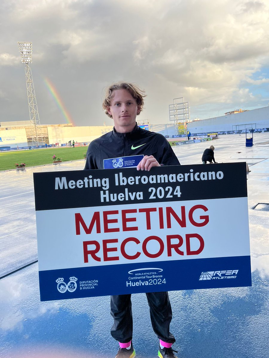 ¡Récord del #MeetingHuelva! 🥹

🏃🇸🇪El sueco Carl Bengstrom ha parado el reloj del 400m vallas en 

🚀48.61🚀

Grattis!😊👏

#ContinentalTour