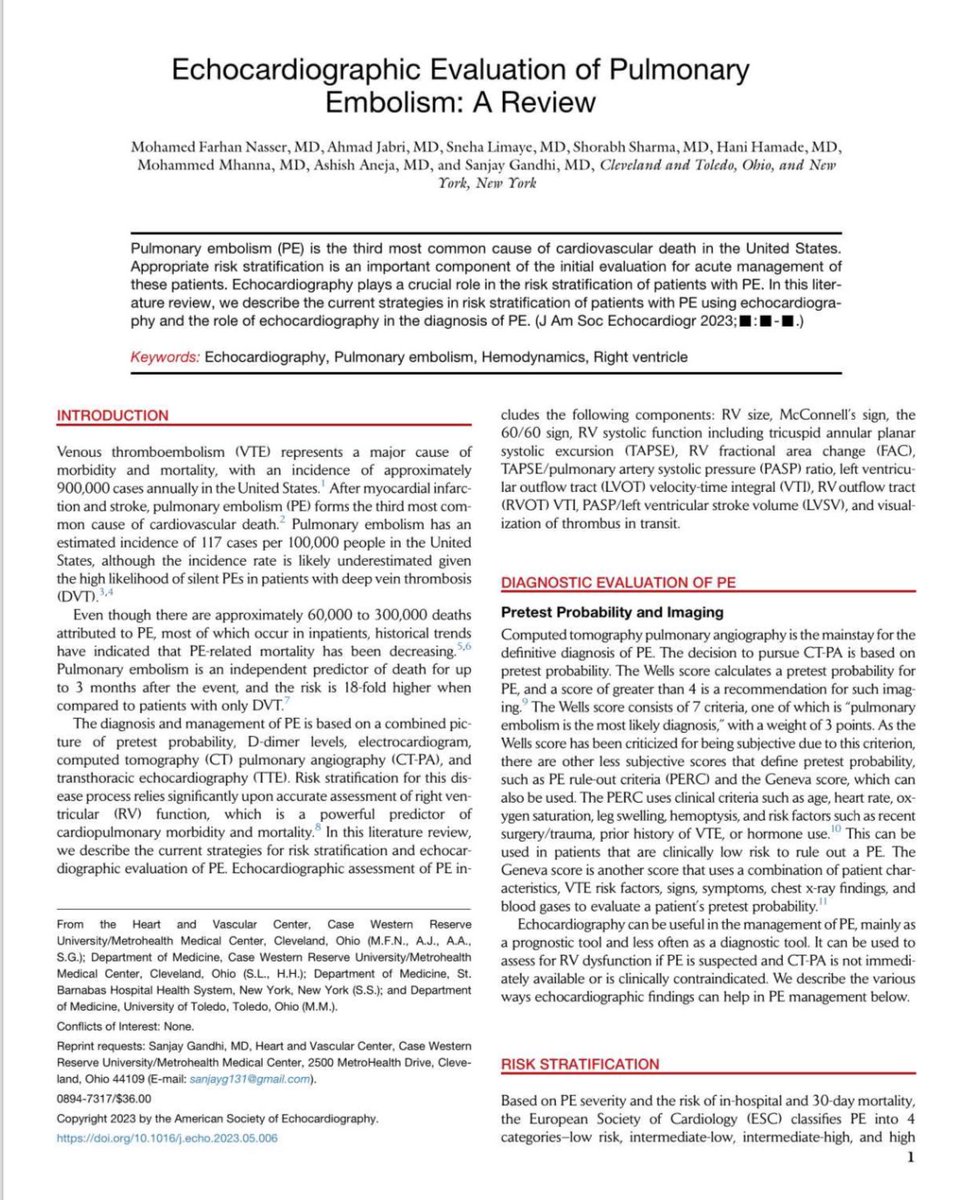 Evaluación ecocardiográfica en TEP. 
Una revisión breve y concisa 

🔗 t.me/urgenciascriti…