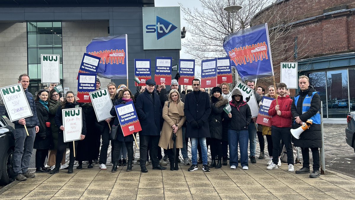 Tomorrow (Wed 1st May) STV journalists across Scotland will be striking for a second day over pay. The strike coincides with STV’s shareholder AGM. 1/