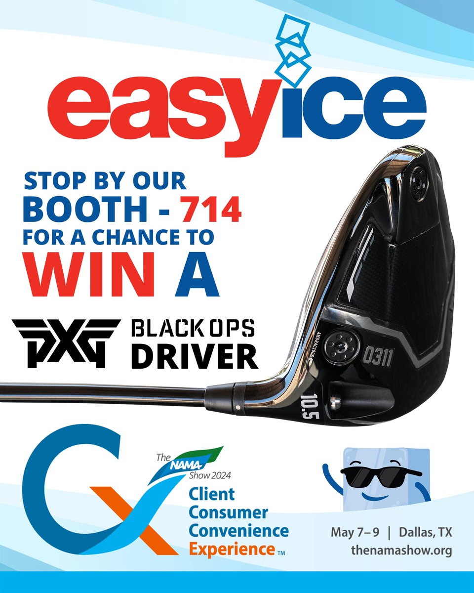 Easy Ice (@easyiceeasyice) on Twitter photo NAMA is on ONE WEEK AWAY! ❄️🧊 That means we’re one week away from giving away this premium <a href="/pxg/">Parsons Xtreme Golf</a> Black Ops driver! ⛳️🏌️Make sure to come by our booth to figure out how you can win! NAMA is on ONE WEEK AWAY! ❄️🧊 That means we’re one week away from giving away this premium <a href="/pxg/">Parsons Xtreme Golf</a> Black Ops driver! ⛳️🏌️Make sure to come by our booth to figure out how you can win!