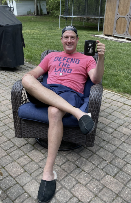 If you’re reading this…GO OUTSIDE! OK, but seriously, @TimRyan a big proponent of taking care of our health, mental and physical. So turn off the screen, and go outside. It’s spring! Enjoy it! You can even just have a cup of coffee on your patio — like Tim is in this pic!