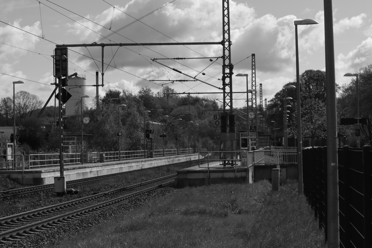 #photo #photography #blackandwhite #trees #station #platform #landscape #Schieder #landscapephotography #Fotografie #blackandwhitephotography #monochrome #clouds