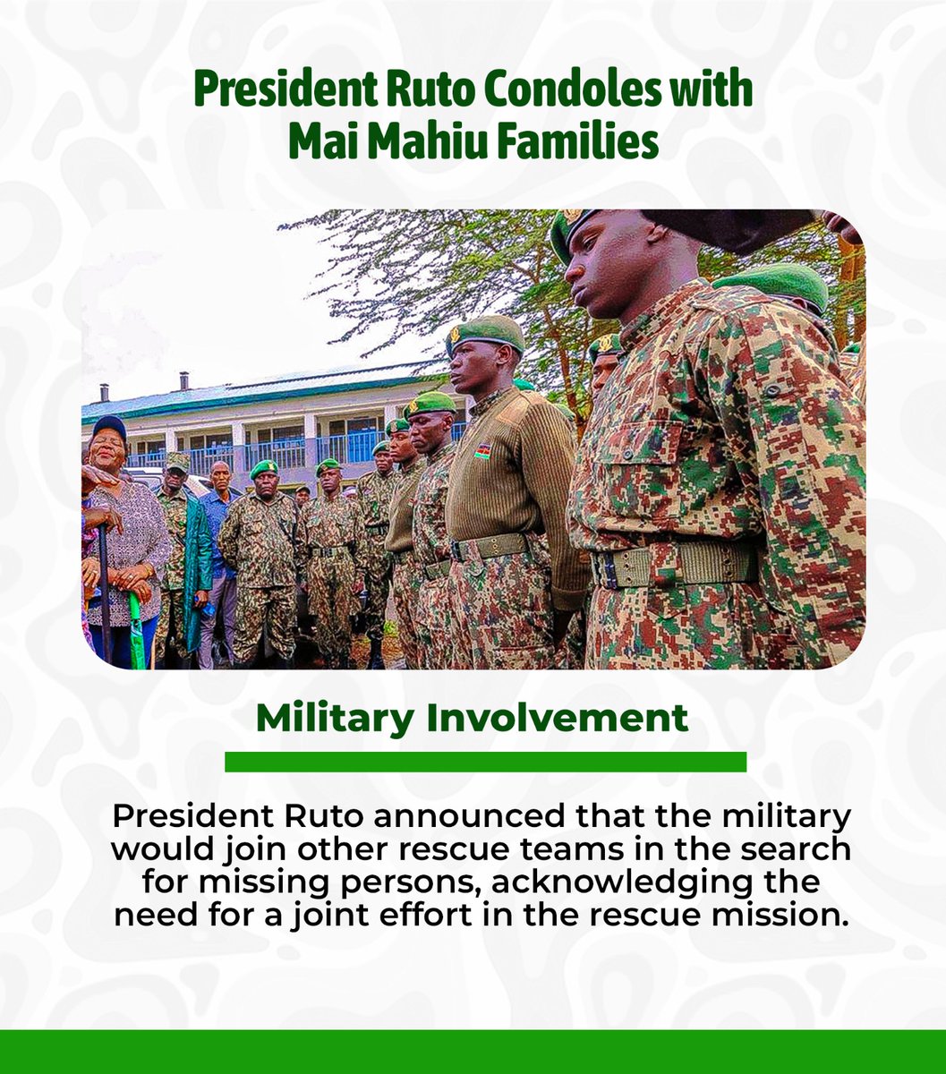 President William Ruto directs Military forces to support in rescue operations.
#SystemYaFacts