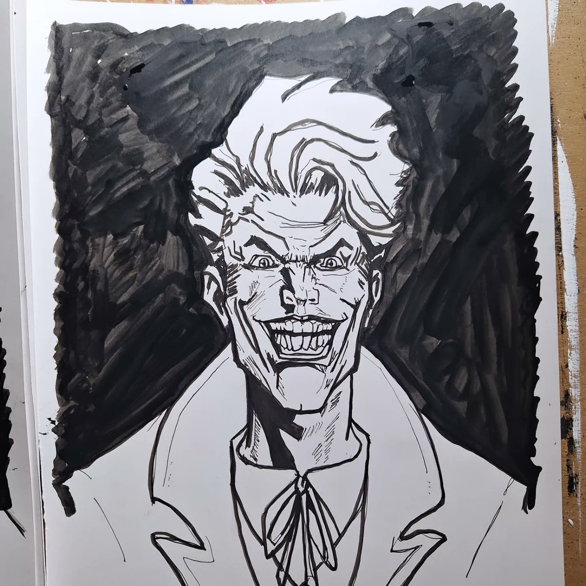 Another #joker for a commission 8x11! by yours truly. #drawing #comicart #illustration #comicartwork #comicoftheday #comicillustration #comiccover #comicbookgeek #batman #dccomics #comics