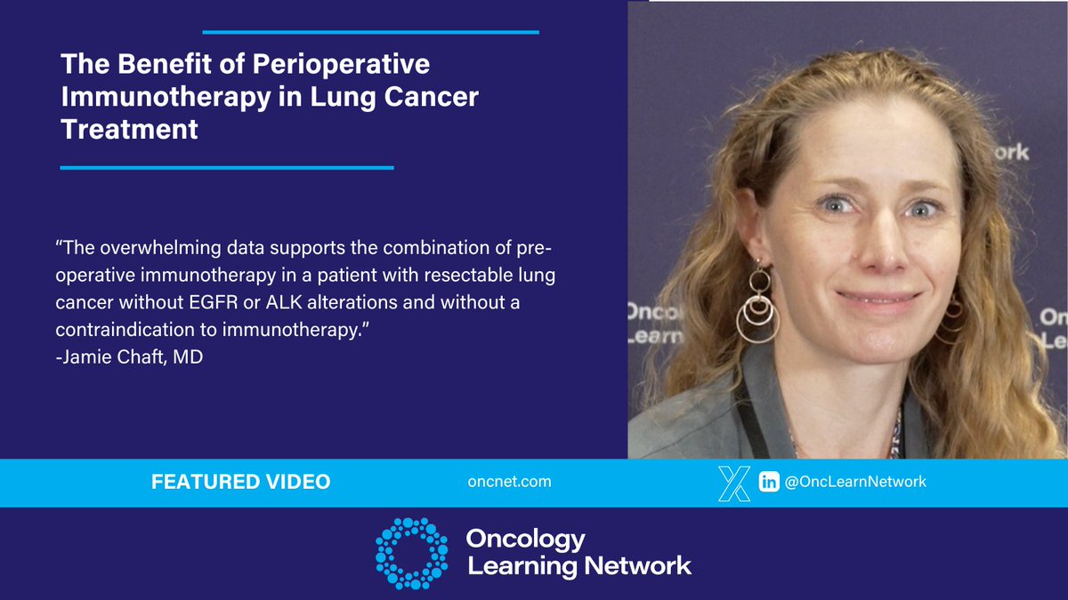 At #GDULC Jamie Chaft, MD, argued in favor of perioperative immunotherapy in the treatment of lung cancer. Learn more: hmpgloballearningnetwork.com/site/onc/confe… #medtwitter #onctwitter