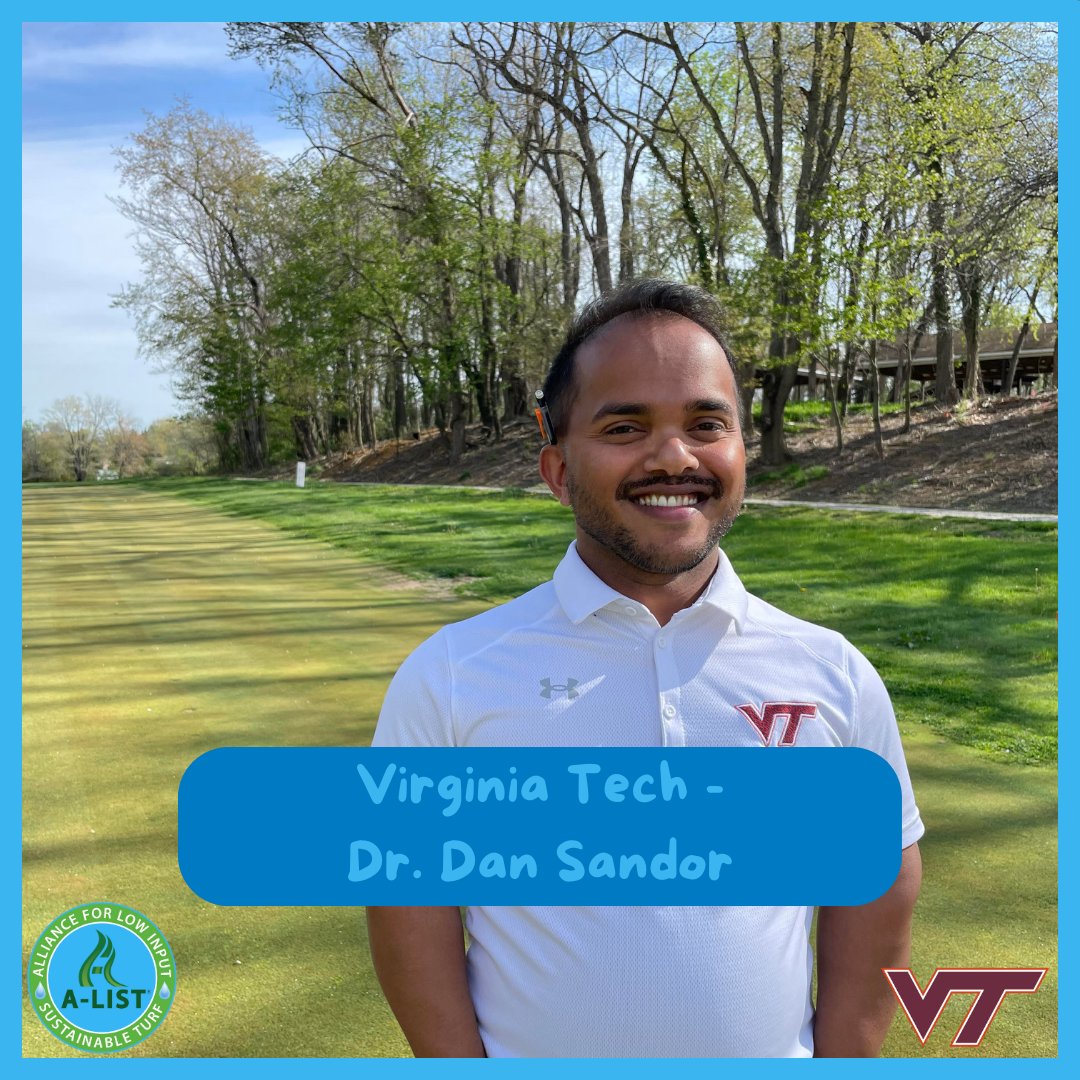 Cooperator Spotlight Series - Dan Sandor, Ph.D. At @alistturf, we work with and rely on university cooperators to test varieties for approval. @VTTurfTeaching at @virginia_tech is one of our current 12 cooperators conducting #sustainability #research in Blacksburg, Virginia!