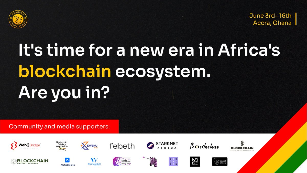 we are entering a new era.
█▒▒▒▒▒▒▒▒▒
get. ready.

↓

tally.so/r/w7WoG9

#BlockchainInnovation #web3africa #changemaker