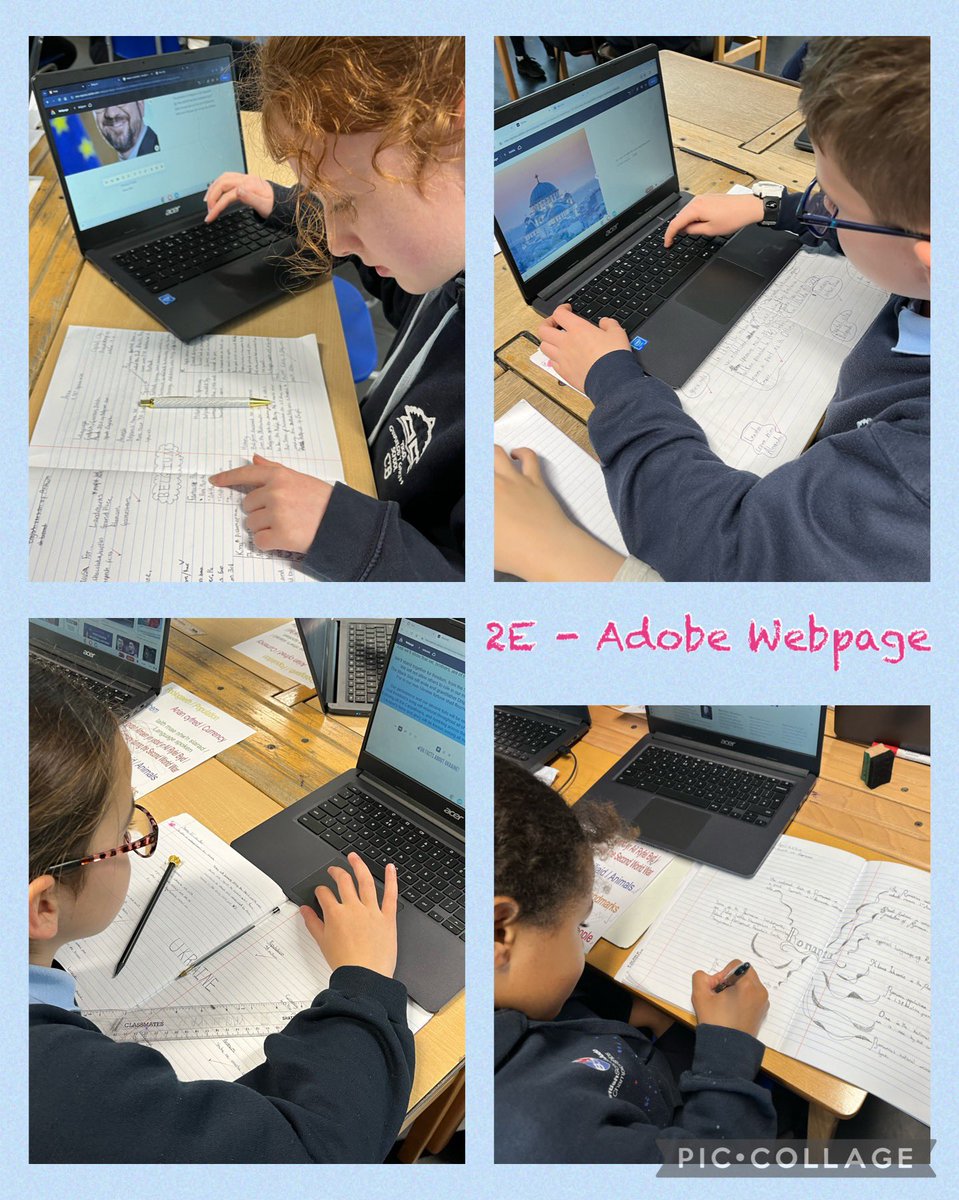 2E have enjoyed researching and planning their Producing project for this half term. Here they are inputting the information using Adobe Webpage. They are looking forward to sharing their work with you over the next few weeks 💻👌🏻