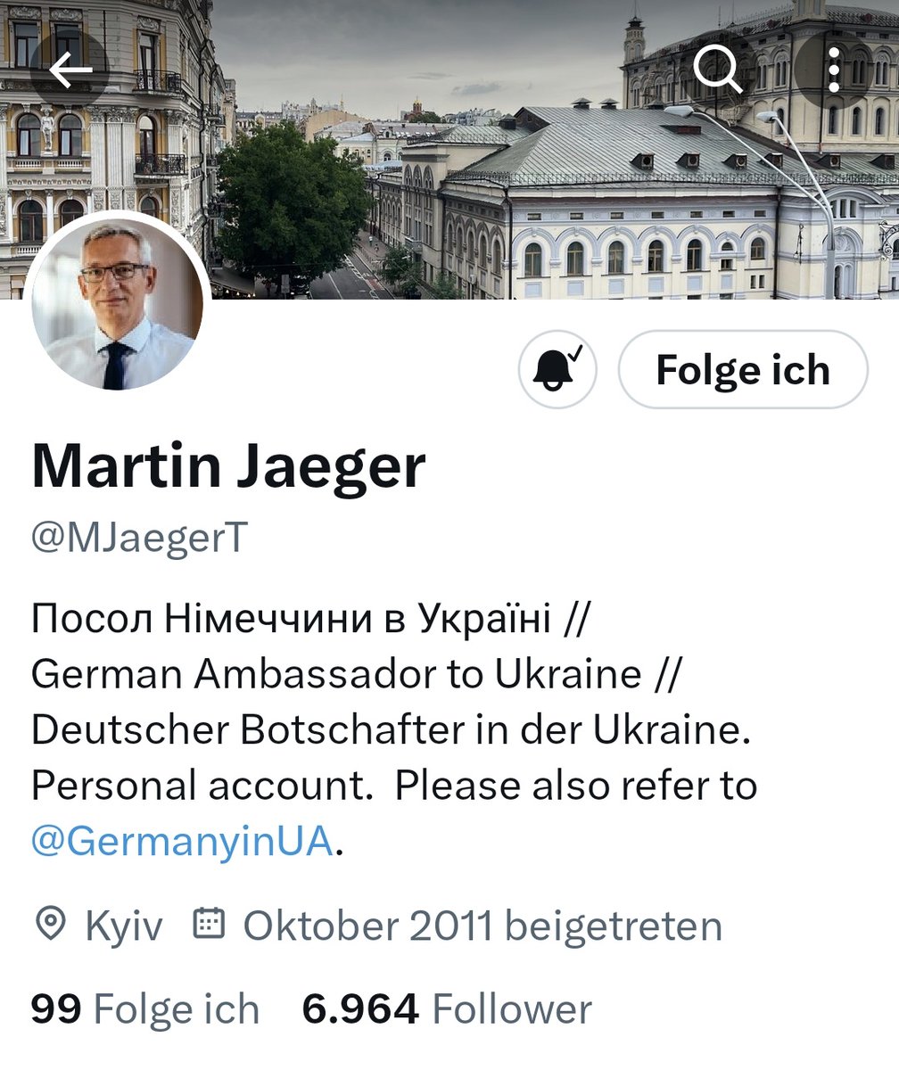 Könnten wir unserem deutschen Botschafter in der Ukraine @MJaegerT etwas mehr Reichweite geben? Wäre super wichtig. #kiew #Ukraine