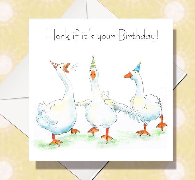 Honk if it’s your birthday!!🎂 
#birthdaycard #goosecard #funnycard #puncard