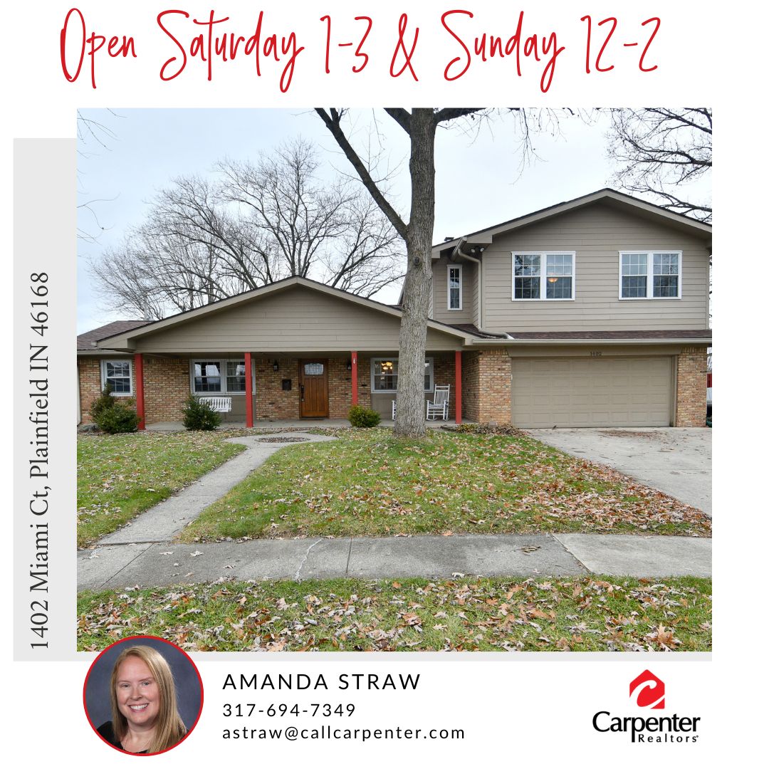 Don't miss this 5BR 2 1/2 bath home in the heart of Plainfield with no HOA! Join me Sat 5/4 1-3 & 5/5 12-2 to see your dream home!
#RealEstateAvonIn #CarpenterCares #Realtors #HomesForSale #HouseforSale