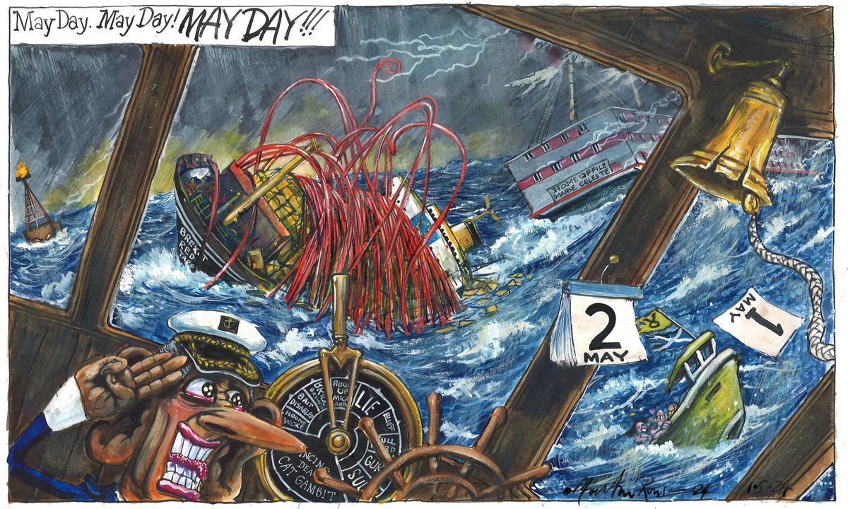 The latest The Guardian cartoon from Martin Rowson...

#Newsnight #RishiSunak #TaxDodger #MoneyLaundering #PartyGate #Greensill #Boats #Defence #RwandaBill #SmokingBan #SickNote #ToryLies #ToryGaslighting #Election2024 #MayDay
