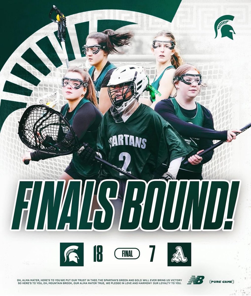 Playoffs: Mountain Brook girls advance to championship game Saturday, May 4th at 2:30 pm at Hoover High School Buccaneer Stadium.