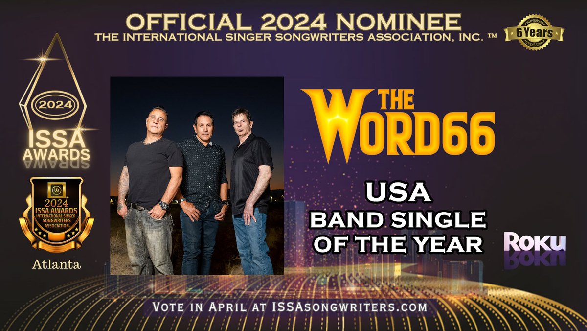 issasongwriters.com/2024-vote/Only Last day to vote. Best USA Band Single & Best USA Band. Everyone please take a moment to vote for the Thank you.@TWord66