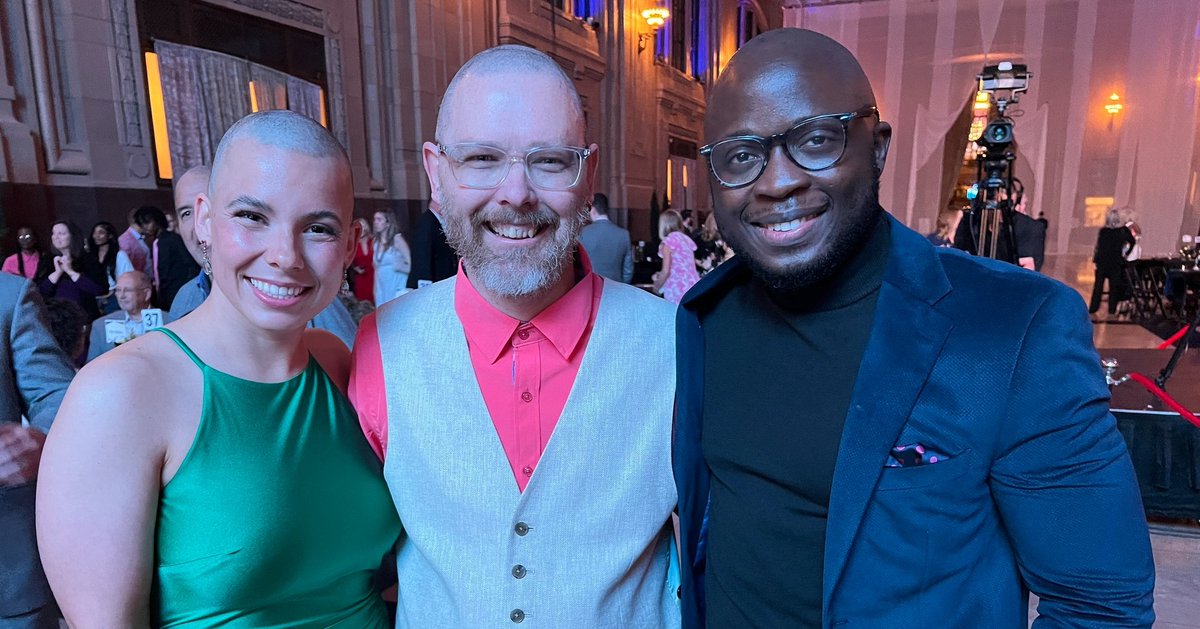 KU Cancer Center (@kucancercenter) on Twitter photo Three employees from <a href="/KUHospital/">The University of Kansas Health System</a> showed their solidarity with cancer patients by participating in the "Shave to Save" event. Their selfless act of shaving their heads helped raise an impressive $305,500 for <a href="/AmericanCancer/">American Cancer Society</a> Three employees from <a href="/KUHospital/">The University of Kansas Health System</a> showed their solidarity with cancer patients by participating in the "Shave to Save" event. Their selfless act of shaving their heads helped raise an impressive $305,500 for <a href="/AmericanCancer/">American Cancer Society</a>
