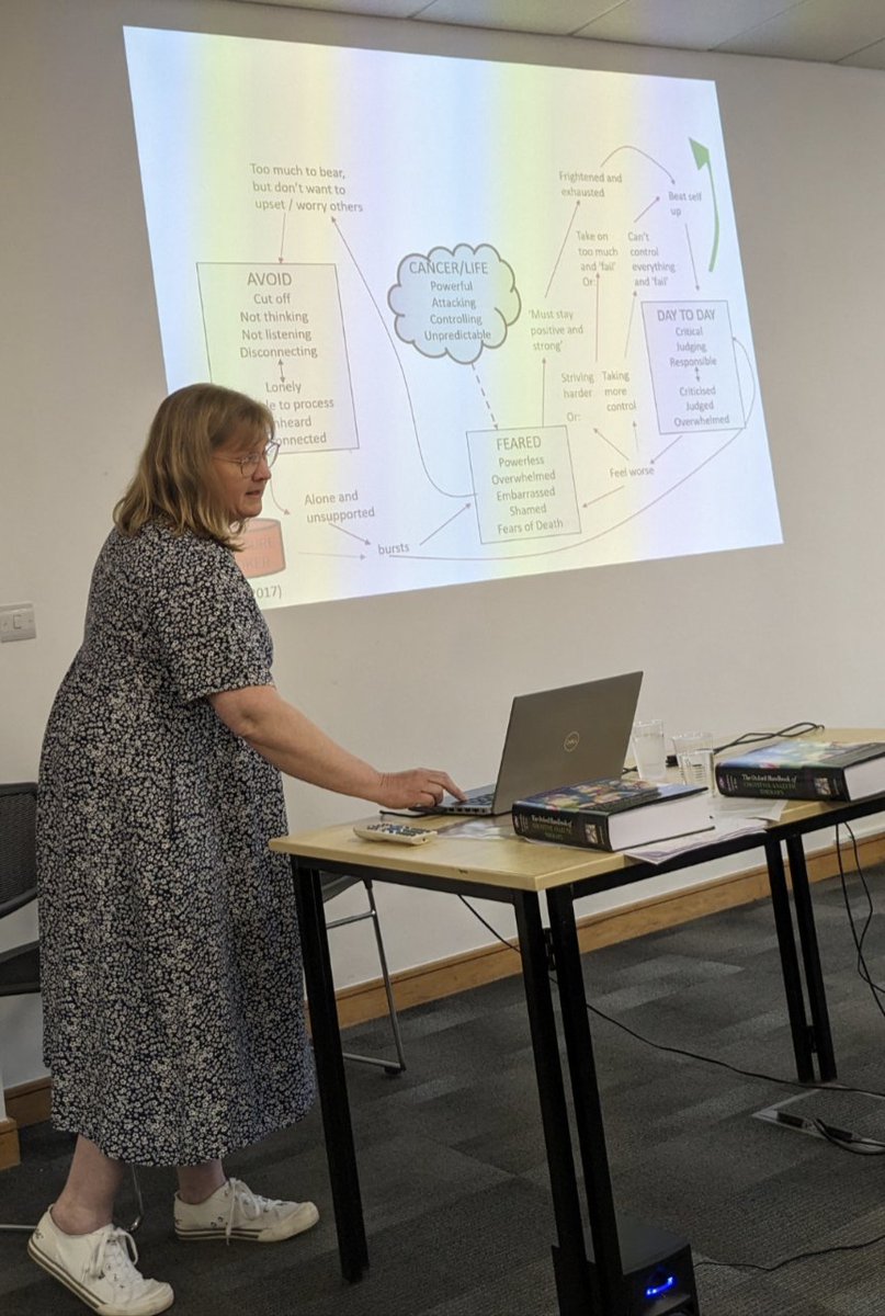 Susie Black @amblebrecon explained how generic maps can act as prompts for explanation, validation & further exploration of a range of coping styles when living with cancer, or when working in the field as a staff or team member #OxfordHandbookOfCAT #PhysCAT