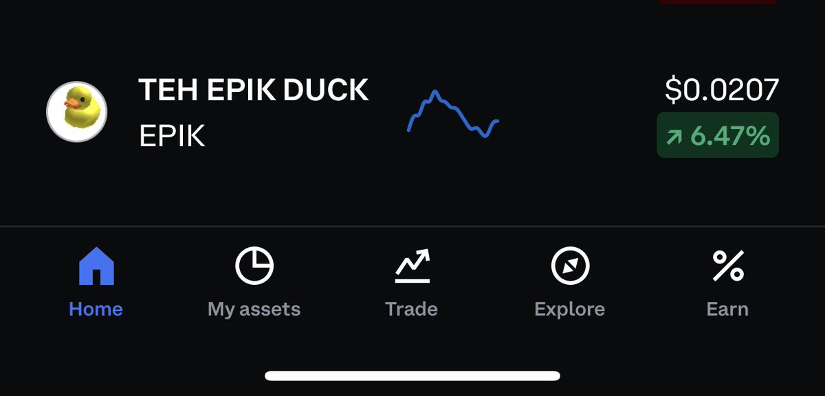Wat? 👇🏼 $EPIK 💚  

#ducksout