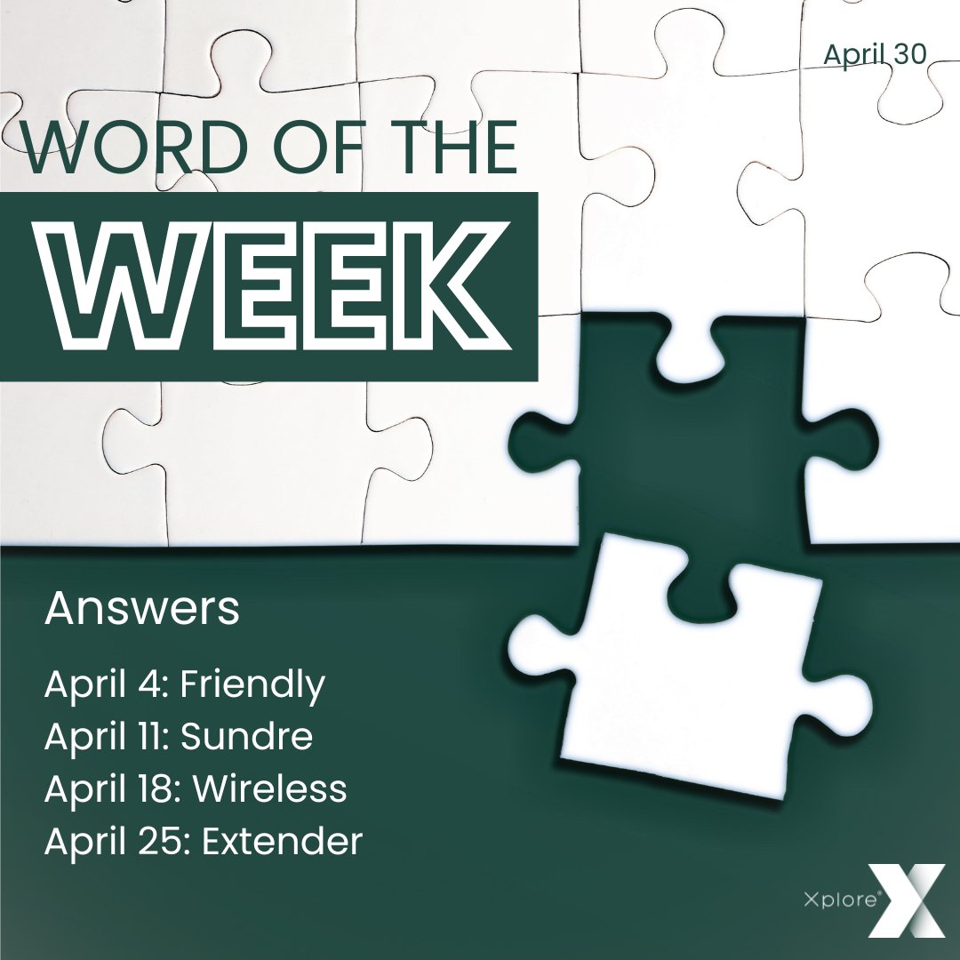 Puzzle enthusiasts, we've cracked it! This month's Words of the Week were: Friendly, Sundre, Wireless, & Extender. Big thanks for joining in! 🙌 Stay tuned, we're announcing the lucky winner soon. And hey, gear up for a new challenge kicking off the first week of May!