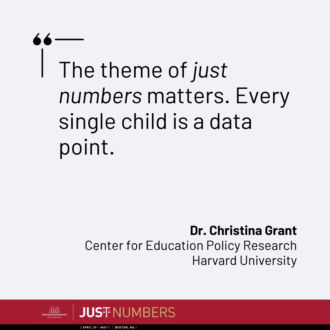 #SDPconvening keynote is live! Featuring Dr. Christina Grant, incoming Executive Director of the Center for Education Policy Research at Harvard University @HarvardCEPR