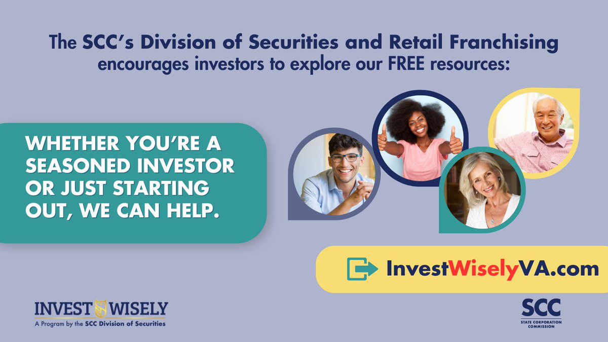 As Financial Capability Month draws to a close, SCC reminds Virginians that, whether you’re a seasoned #investor or just starting out, our free resources can help you make informed #Investing decisions & avoid fraudulent #investment offers. InvestWiselyVA.com #FINCAP2024