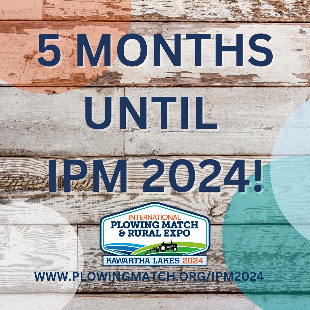 We are officially 5 months until the IPM 2024!

Head to our website to see how you can get involved!

plowingmatch.org/ipm2024