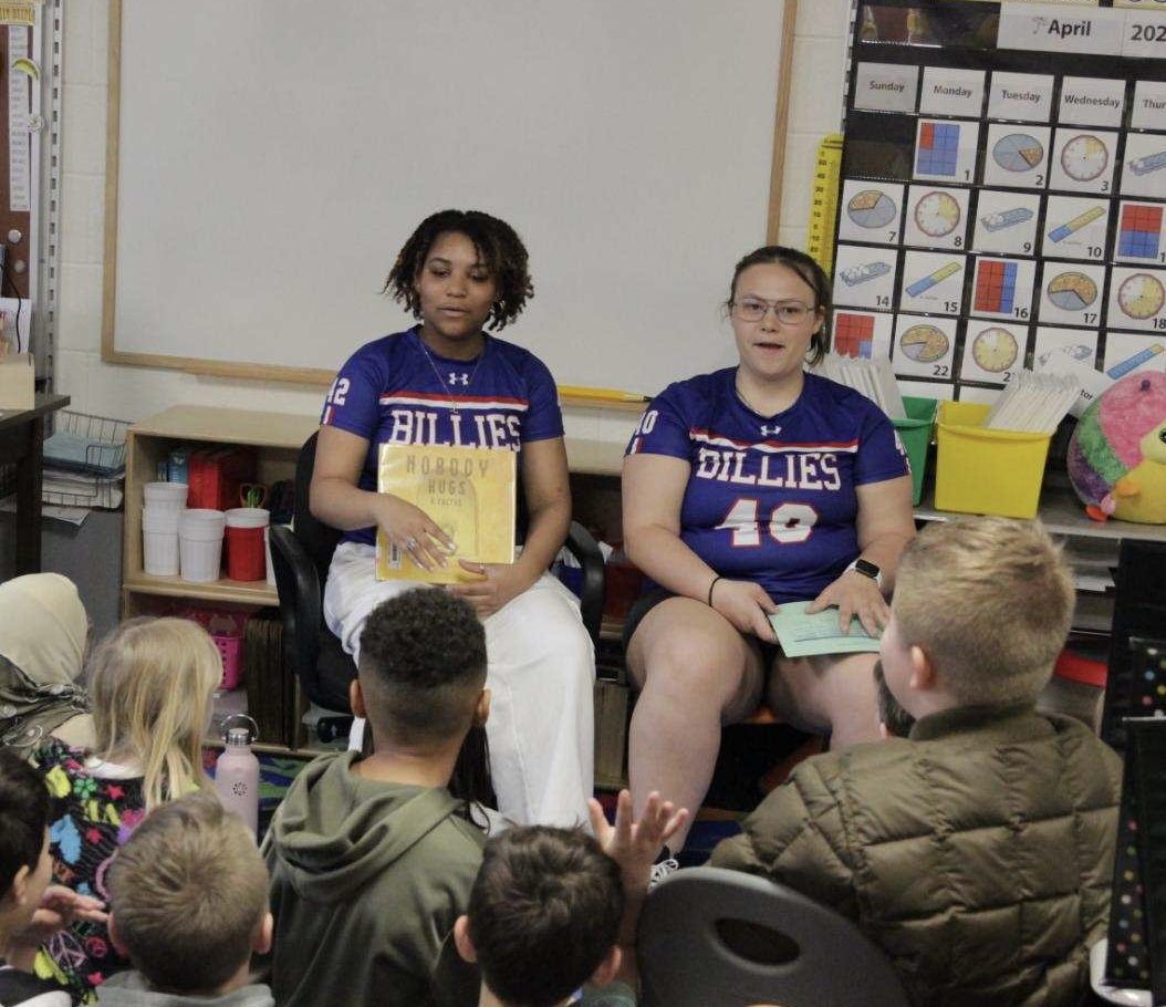 Our flag players read books to students at Maple West and Forest Elementary today!